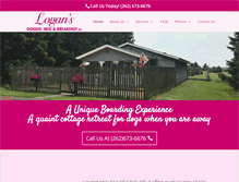 Tablet Screenshot of logansdoggiebandb.com